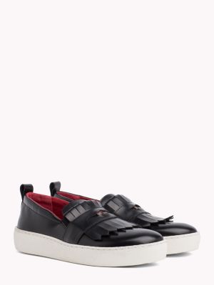 tommy hilfiger black trainers ladies