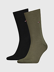 groen set van 2 paar klassieke sokken voor heren - tommy hilfiger