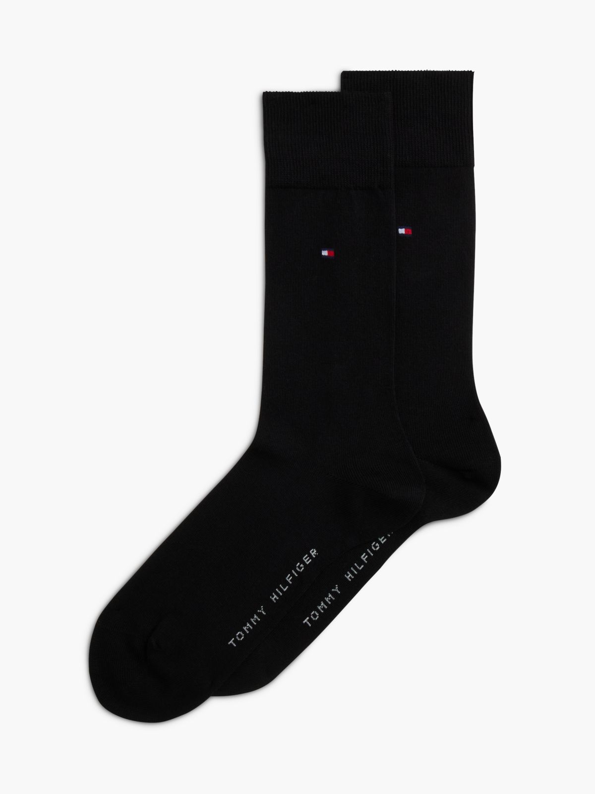 2-Pack Flag Embroidery Socks — Black