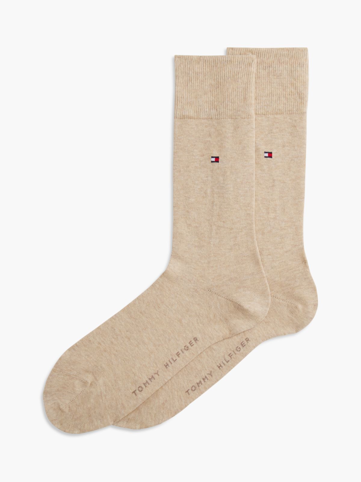 2-Pack Flag Embroidery Socks — White