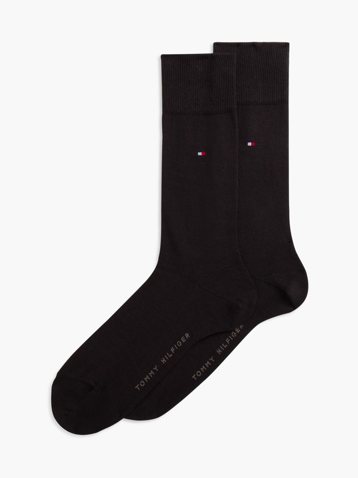2-Pack Flag Embroidery Socks — Brown
