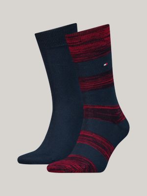 Paquete De 2 Calcetines Con Logo Bordado Hombre Azul Tommy Hilfiger -  tommycolombia