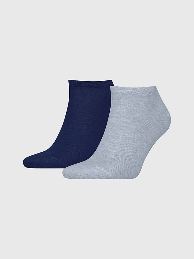 blue 2-pack flag trainer socks for men tommy hilfiger