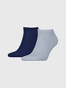 pack de 2 pares de calcetines cortos con logo azul de hombre tommy hilfiger