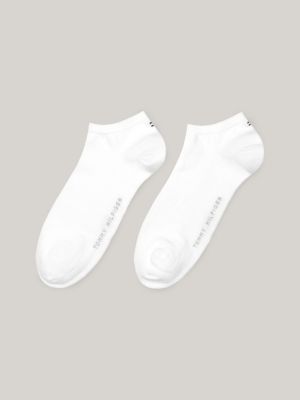 white 2-pack combed trainer socks for men tommy hilfiger