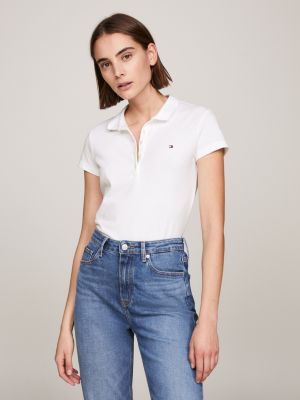 TOMMY HILFIGER - Women's slim polo shirt with signature collar