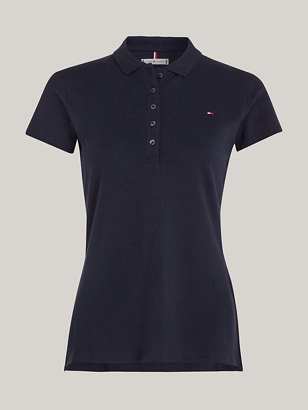 blue heritage slim fit polo shirt for women tommy hilfiger