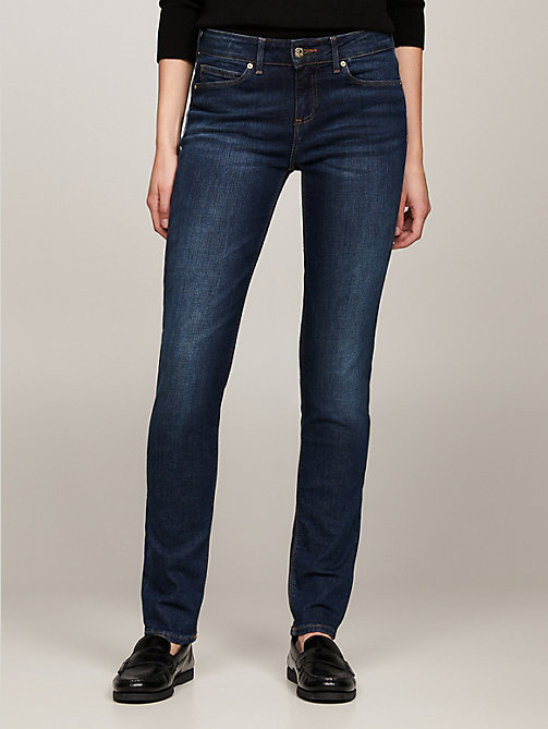 denim milan heritage faded slim fit jeans voor women - tommy hilfiger