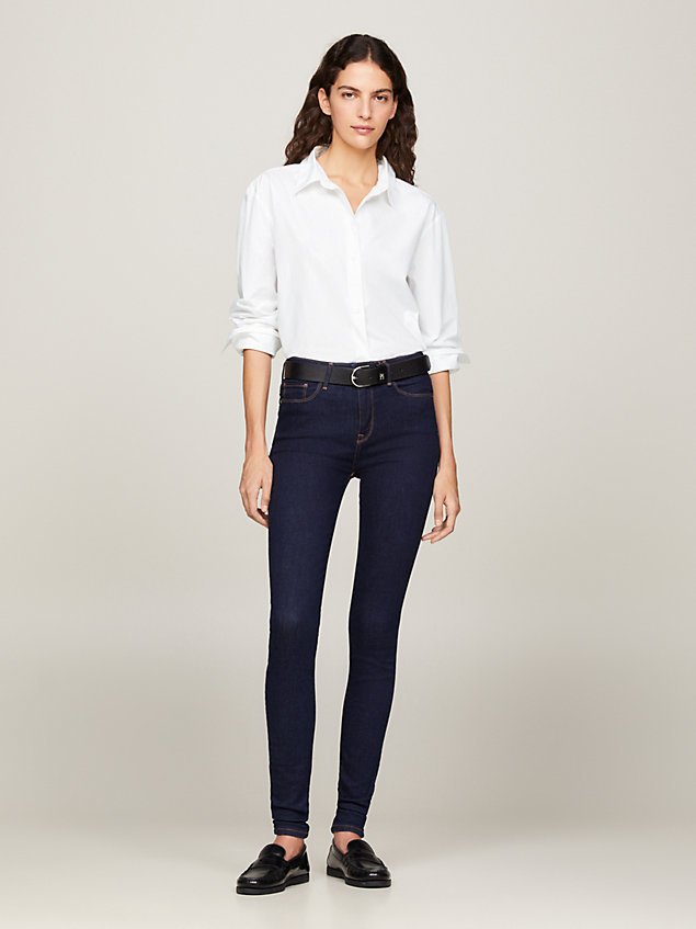 white heritage slim fit shirt for women tommy hilfiger