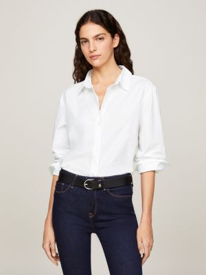 tommy hilfiger white slim fit shirt