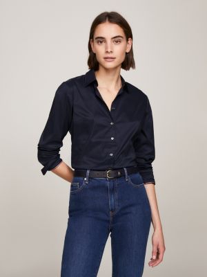  heritage slim fit hemd für damen - tommy hilfiger