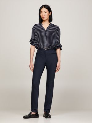 Women Navy Blue Slim Fit Trouser