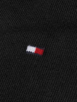 black 2-pack flag embroidery socks for women tommy hilfiger