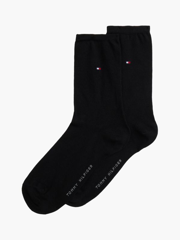 2-Pack Flag Embroidery Socks — Black