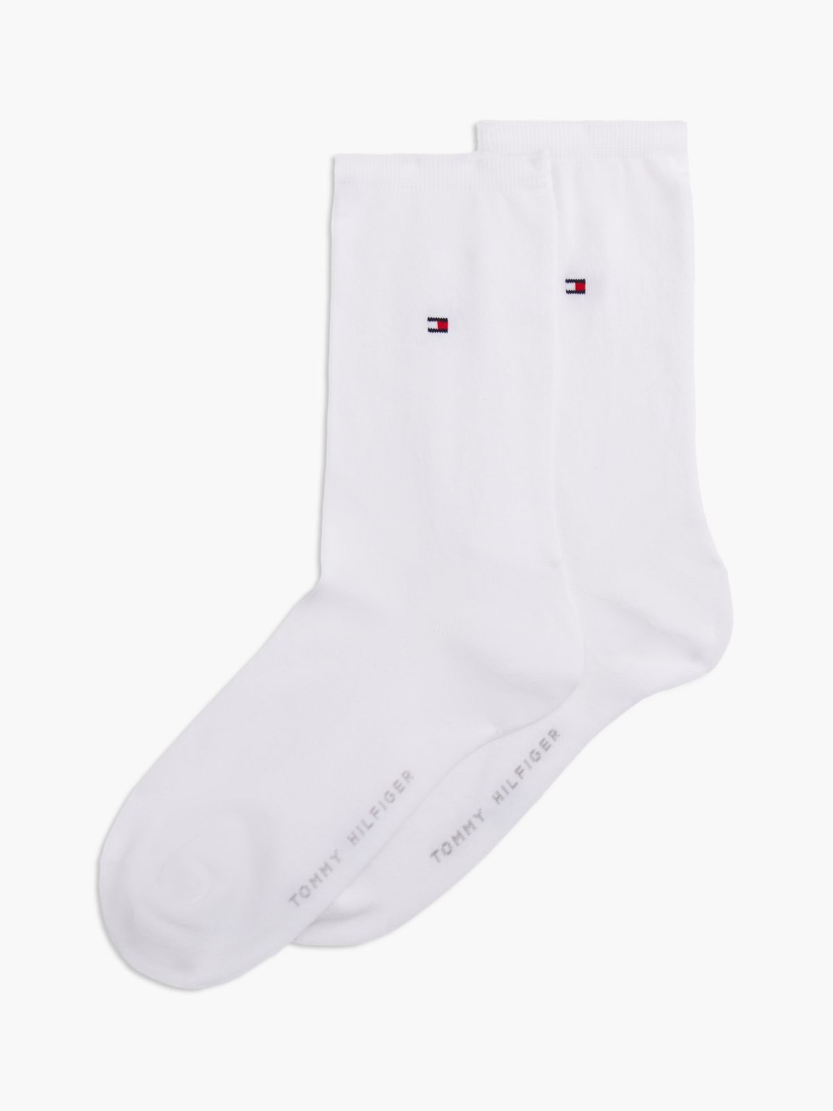 2-Pack Flag Embroidery Socks — White