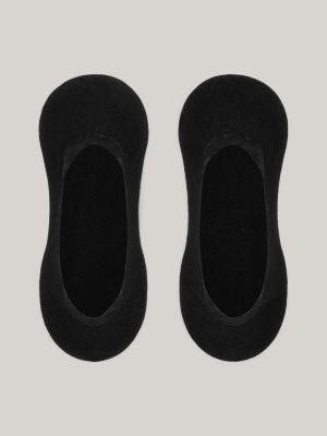 Pack de 2 pares de calcetines footie de mujer, Negro