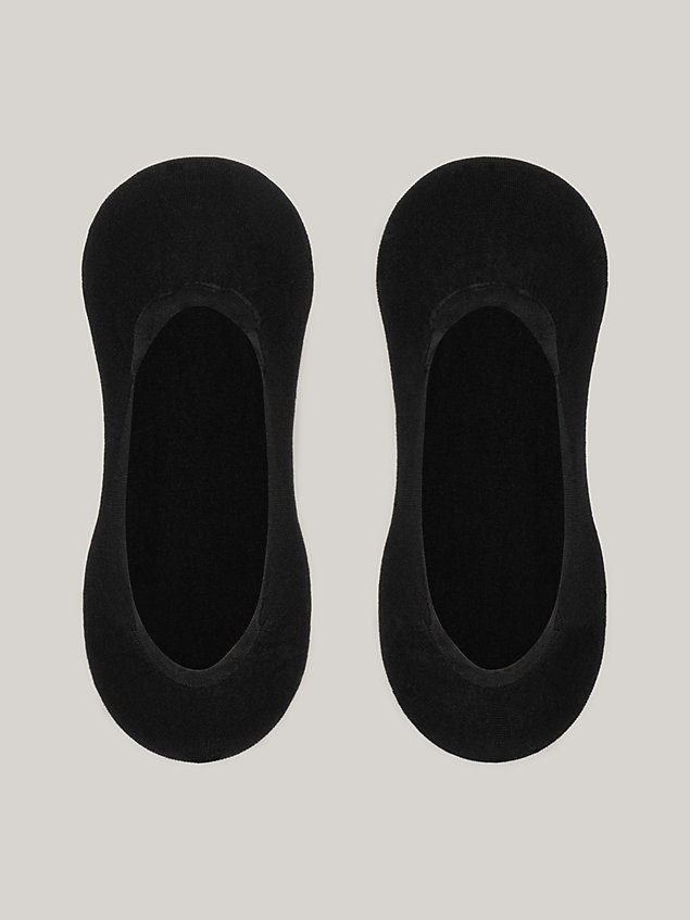 black set van 2 ballerina-sokken voor dames - tommy hilfiger
