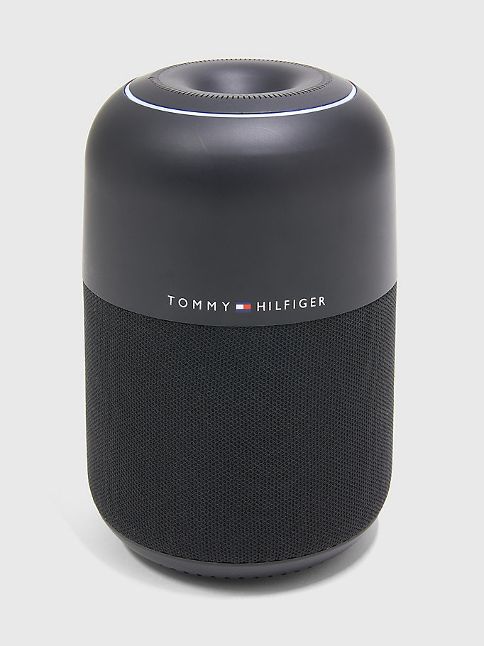zwart grote speaker met carbonlook voor unisex - tommy hilfiger