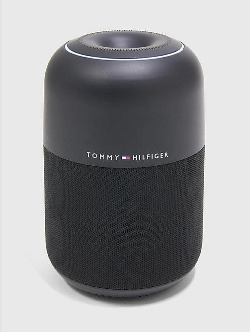 black waterproof speaker with 360° sound for unisex tommy hilfiger