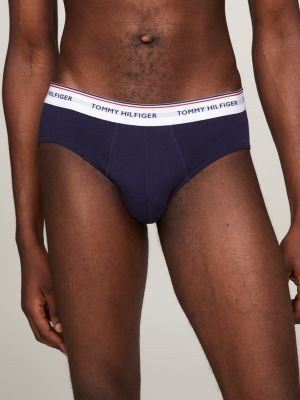 Tommy Hilfiger Recycled Essentials Cotton Briefs 3 Pack In Multi