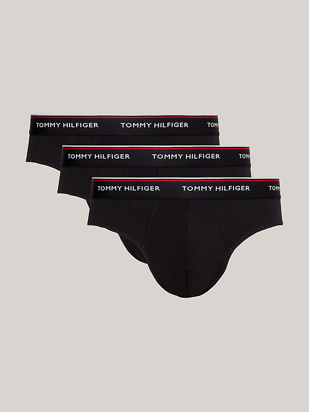black set van 3 slips van stretchkatoen voor heren - tommy hilfiger