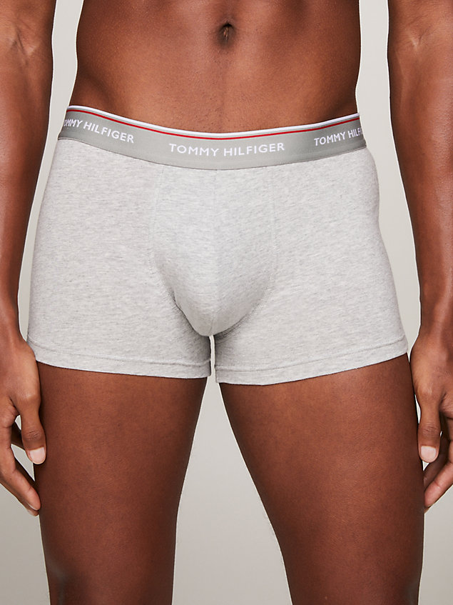 grey 3-pack stretch cotton low rise trunks for men tommy hilfiger