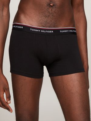 3 Pack Stretch Cotton Low Rise Trunks Black Tommy Hilfiger