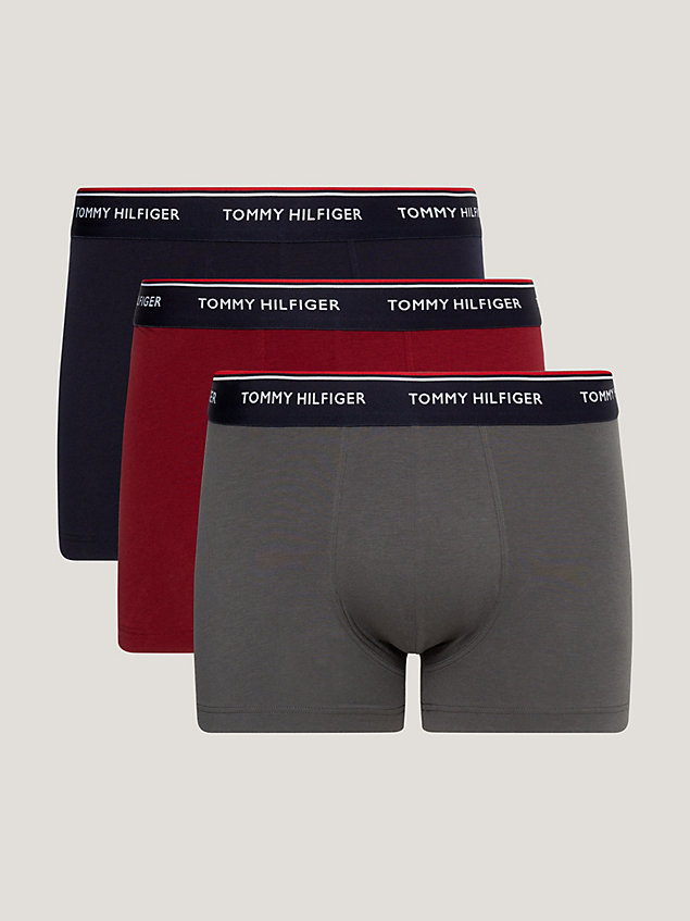blue set van 3 premium essential boxershorts voor heren - tommy hilfiger