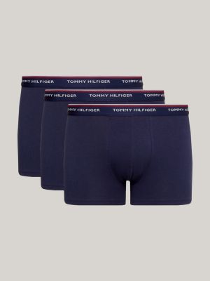 3-Pack Stretch Cotton Low Rise Trunks, Black