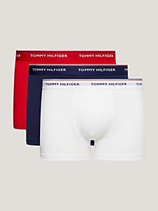 white 3-pack premium essential repeat logo trunks for men tommy hilfiger