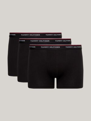 Tommy Hilfiger Men's Cotton Stretch 3-Pack Boxer Brief, Black, S at   Men's Clothing store