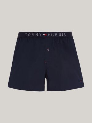 blau boxer-shorts aus baumwoll-popeline für herren - tommy hilfiger