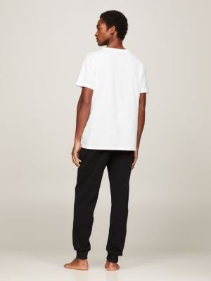 white pure cotton t-shirt for men tommy hilfiger