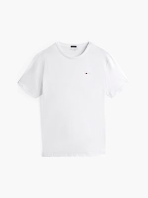 white pure cotton t-shirt for men tommy hilfiger