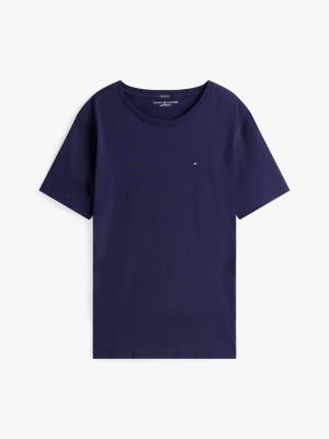 blau t-shirt aus reiner baumwolle für herren - tommy hilfiger