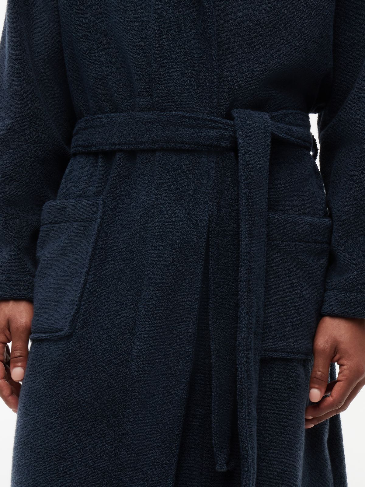 Cotton Towelling Bathrobe — Blue