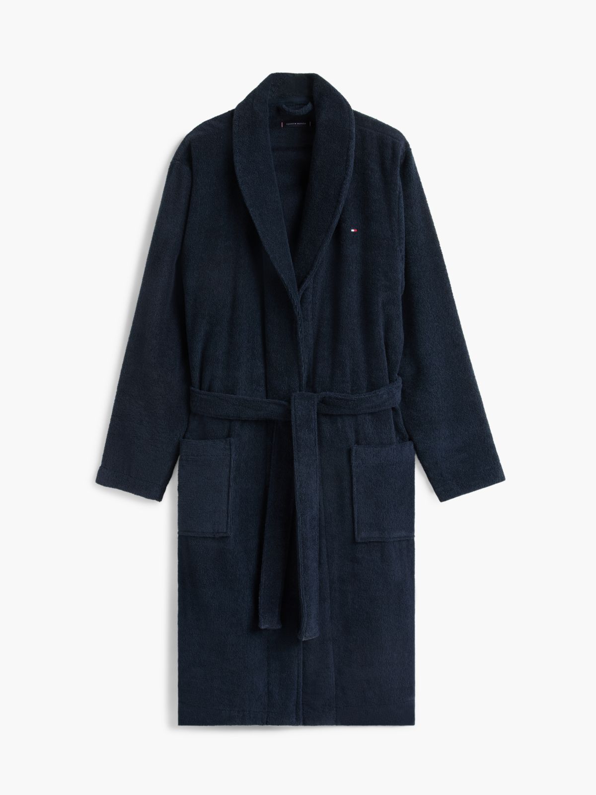 Cotton Towelling Bathrobe — Blue