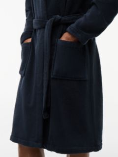 Pure Cotton Hooded Bathrobe — Blue 2