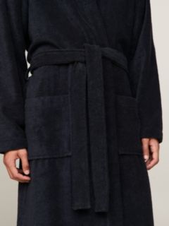 Pure Cotton Hooded Bathrobe — Blue 4