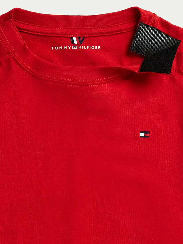 red adaptive t-shirt aus reiner baumwolle für jungen - tommy hilfiger