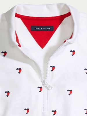 Adaptive Vestido tipo polo con corazones distintivos BLANCO | Tommy Hilfiger