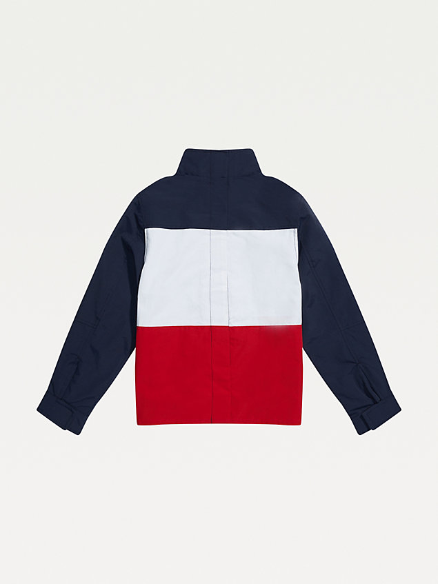 blue adaptive seated wear yachting jacket for boys tommy hilfiger