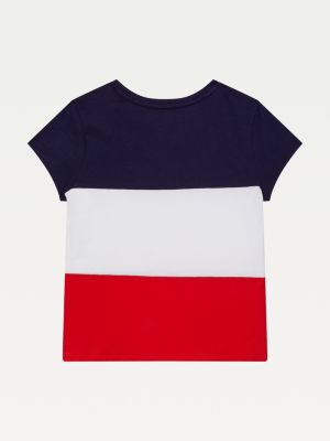 tommy hilfiger red and white t shirt