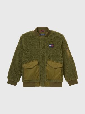 Tommy jeans teddy bomber on sale jacket