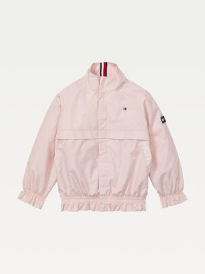 Adaptive Essential Lightweight Ruffle Jacket Pink Tommy Hilfiger