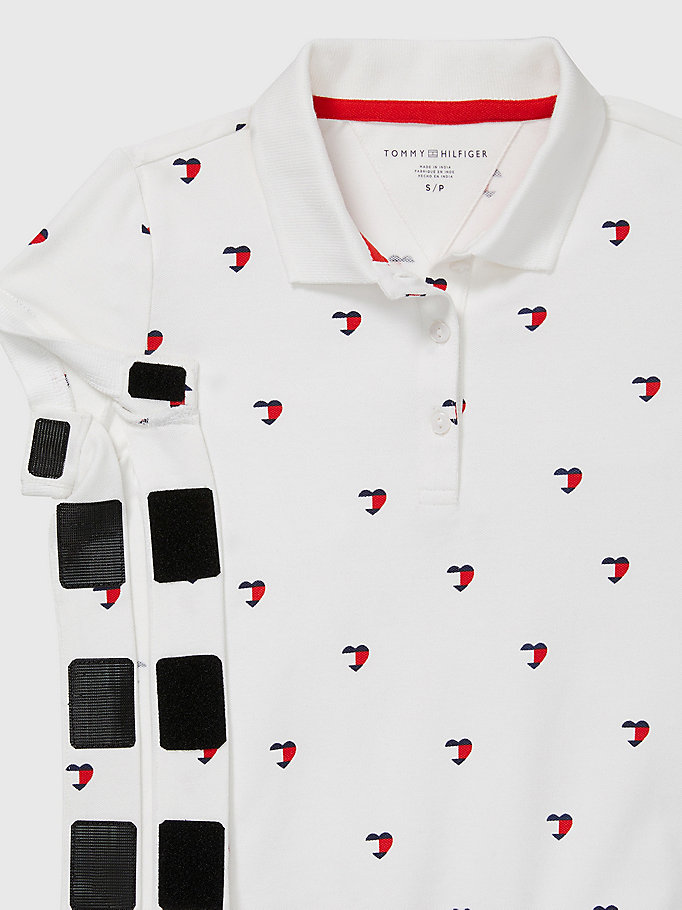 Tommy Hilfiger Bambina Abbigliamento Top e t-shirt T-shirt Polo Polo Adaptive fit adattivo con cuori 