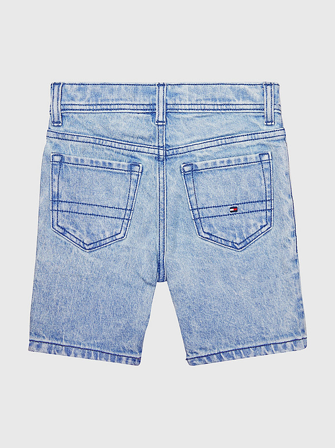 blue adaptive denim shorts for boys tommy hilfiger
