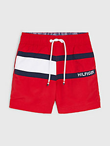red adaptive flag swim shorts for boys tommy hilfiger