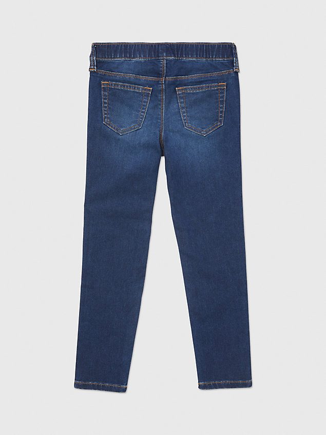 blue adaptive jegging fit jeans for girls tommy hilfiger