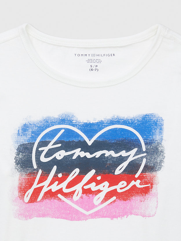 FRESH WHITE Adaptive Graphic T-Shirt for girls TOMMY HILFIGER
